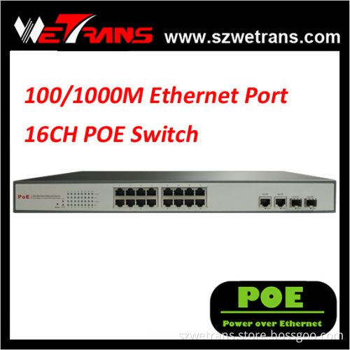 16 Port 10/100m Poe Switch (2*10/100/1000M Port)